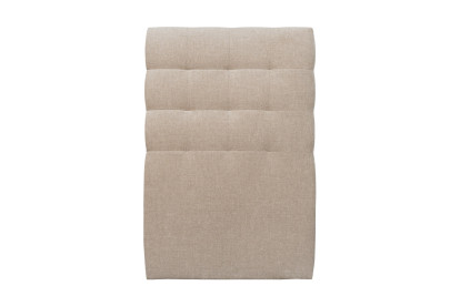 Tête de lit 90 cm Capitonnée - Tissu Toile Natté Beige Brun