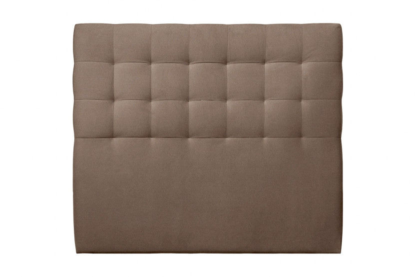 Tête de lit 135 cm Capitonnée - Tissu Velours Taupe