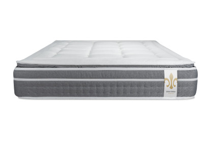 Ensemble Matelas Sommier 180x200 cm - 2 Sommiers Gris - Trente PLUS