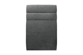 Tête de lit 90 cm Lignes - Tissu Toile Natté Gris Anthracite
