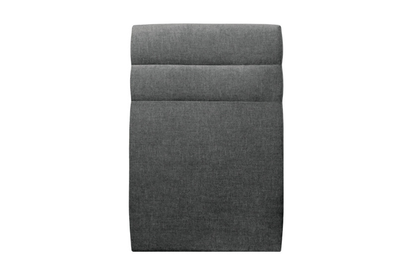 Tête de lit 90 cm Lignes - Tissu Toile Natté Gris Anthracite
