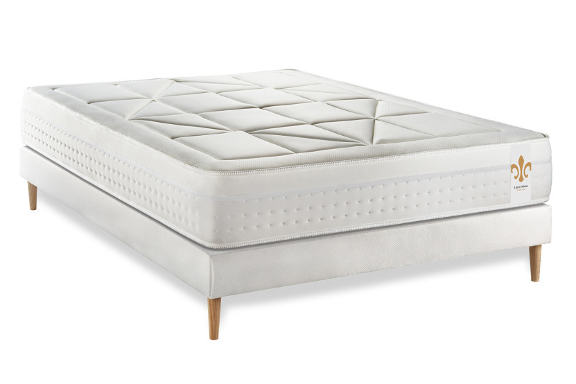 Ensemble Matelas Sommier 140x200 cm - Sommier Blanc (en kit) - Vingt-Huit