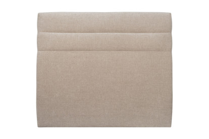 Tête de lit 140 cm Lignes - Tissu Toile Natté Beige Brun