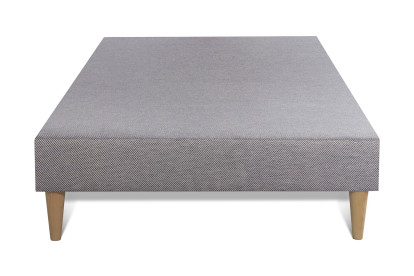 Ensemble Matelas Sommier 90x190 cm - Sommier Gris (déjà monté) - Vingt-Quatre PLUS