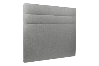 Tête de lit 135 cm Lignes - Tissu Bouclette Gris