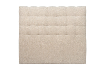 Tête de lit 140 cm Capitonnée - Tissu Bouclette Beige Clair