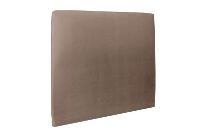 Tête de lit 135 cm Tapissée - Tissu Velours Taupe