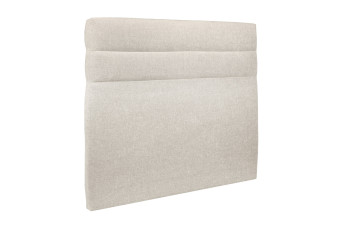 Tête de lit 180 cm Lignes - Tissu Toile Natté Beige Clair