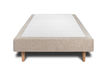Sommier Tapissier 80x200 cm - H29 cm - Toile nattée - Beige brun