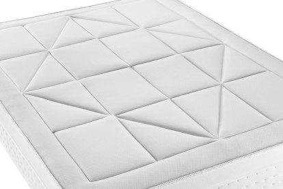 Ensemble Matelas Sommier 140x190 cm - Sommier Blanc (en kit) - Vingt-Huit