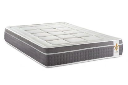 Pack lit complet 200x200 cm - Matelas + 2 Sommiers Blancs + 2 oreillers + Couette - Trente