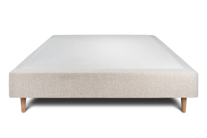 Sommier Tapissier 140x200 cm - H35 cm - Bouclette - Beige clair