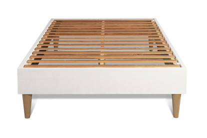 Ensemble Matelas Sommier 90x190 cm - Sommier Blanc (en kit) - Vingt-Quatre