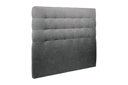 Tête de lit 140 cm Capitonnée - Tissu Toile Natté Gris Anthracite