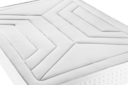 Ensemble Matelas Sommier 200x200 cm - Sommier Blanc (en kit) - Vingt-Quatre