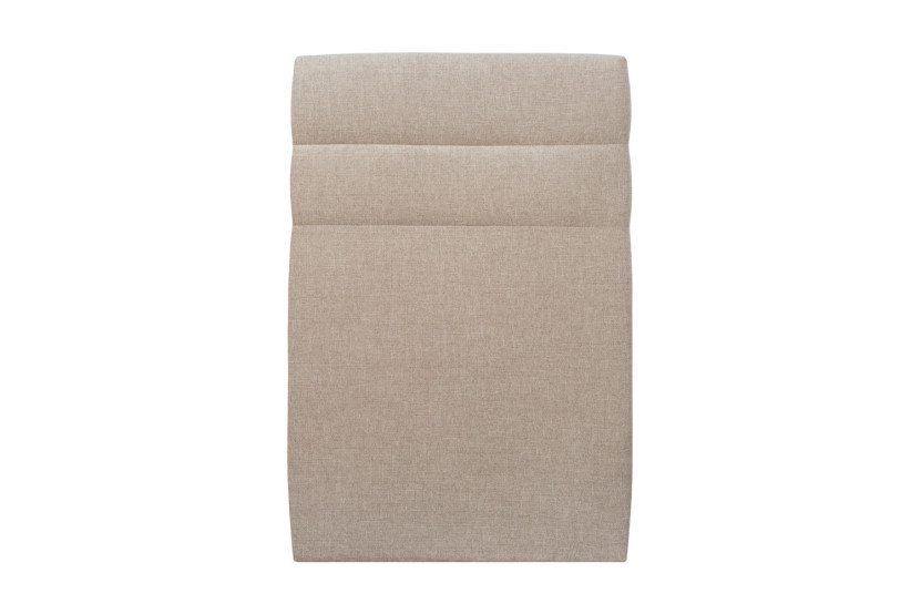 Tête de lit 90 cm Lignes - Tissu Toile Natté Beige Brun