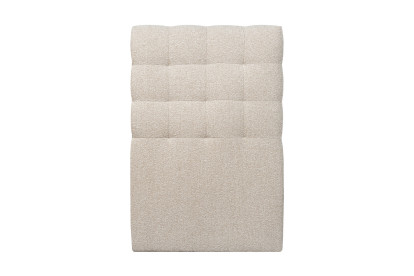 Tête de lit 90 cm Capitonnée - Tissu Bouclette Beige Clair