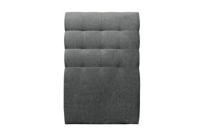 Tête de lit 90 cm Capitonnée - Tissu Toile Natté Gris Anthracite
