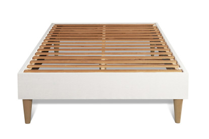 Ensemble Matelas Sommier 90x190 cm - Sommier Blanc (en kit) - Vingt-Quatre PLUS