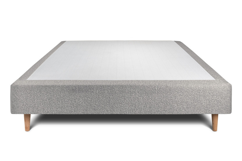Sommier Tapissier 140x190 cm - H35 cm - Bouclette - Gris