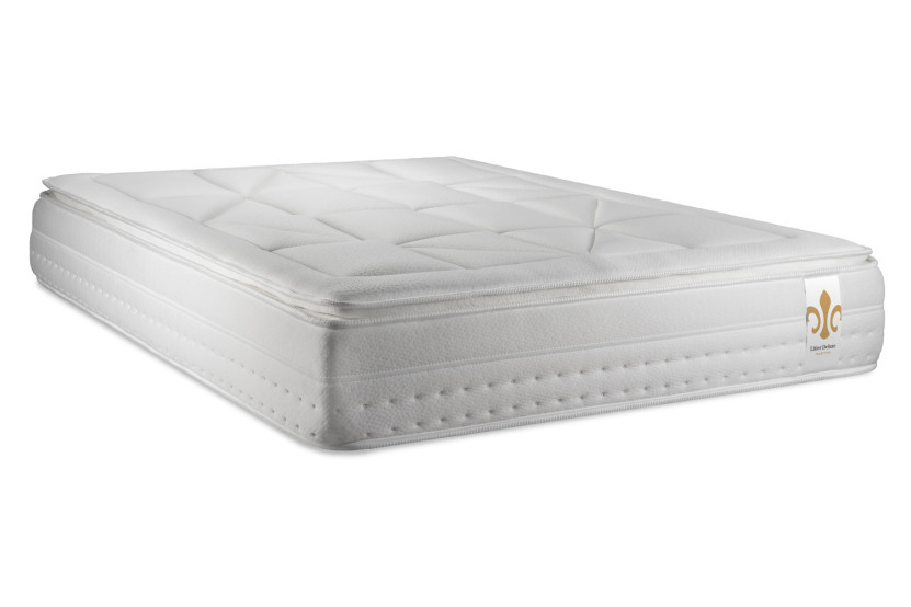 Pack lit complet 200x200 cm - Matelas + Sommier Gris (en kit) + 2 oreillers + Couette - Vingt-Huit PLUS