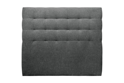 Tête de lit 200 cm Capitonnée - Tissu Toile Natté Gris Anthracite