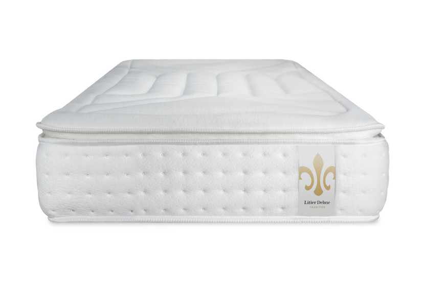Ensemble Matelas Sommier 90x200 cm - Sommier Gris (en kit) - Vingt-Quatre PLUS