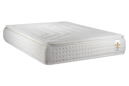 Pack lit complet 160x200 cm - Matelas + Sommier Gris + 2 oreillers + Couette - Vingt-Quatre PLUS