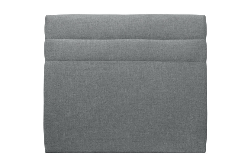 Tête de lit 200 cm Lignes - Tissu Toile Natté Gris Anthracite