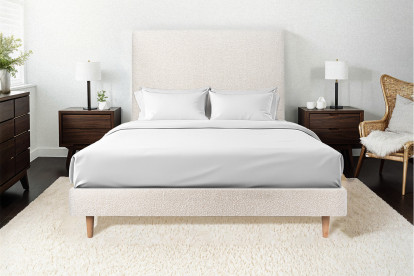 Sommier Tapissier 150x190 cm - H29 cm - Bouclette - Beige clair