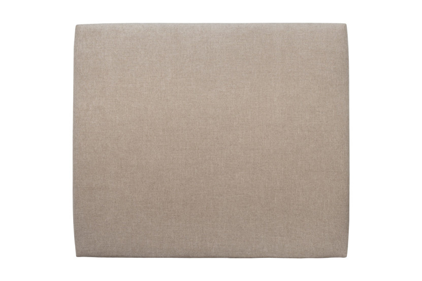 Tête de lit 135 cm Tapissée - Tissu Toile Natté Beige Brun