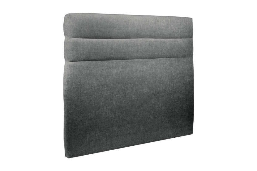 Tête de lit 180 cm Lignes - Tissu Toile Natté Gris Anthracite