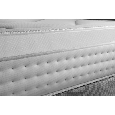 Ensemble Matelas Sommier 180x200 cm - 2 Sommiers Gris - Vingt-Huit