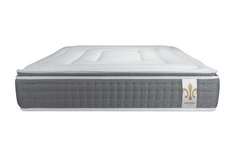 Ensemble Matelas Sommier 200x200 cm - 2 Sommiers Blanc - Vingt-Six PLUS