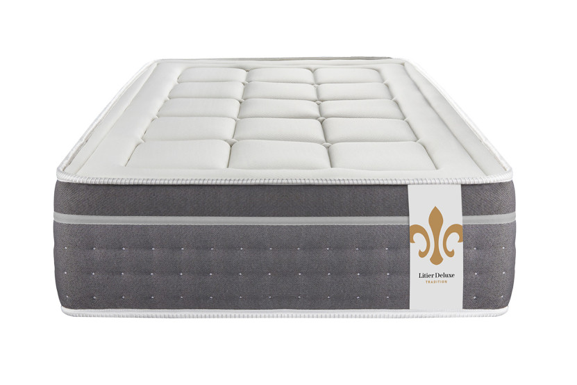 Ensemble Matelas Sommier 90x200 cm - Sommier Blanc (en kit) - Trente