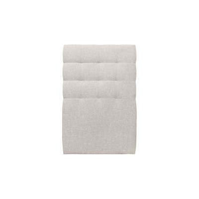 Tête de lit 90 cm Capitonnée - Tissu Toile Natté Beige Clair