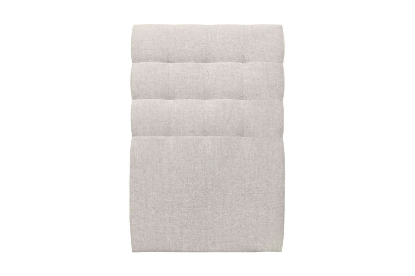 Tête de lit 90 cm Capitonnée - Tissu Toile Natté Beige Clair