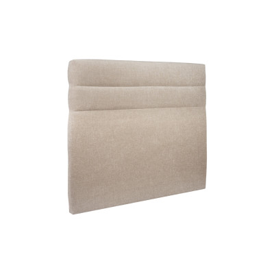 Tête de lit 160 cm Lignes - Tissu Toile Natté Beige Brun