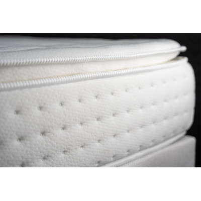Ensemble Matelas Sommier 140x200 cm - Sommier Blanc (en kit) - Vingt-Quatre PLUS