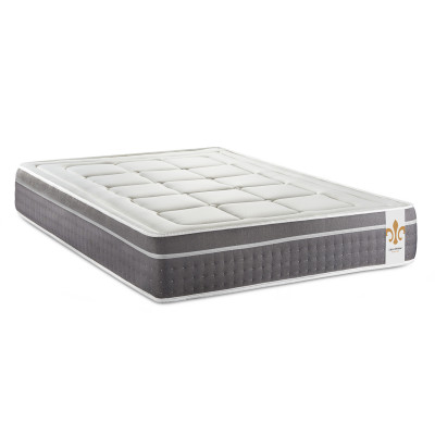 Ensemble Matelas Sommier 180x200 cm - 2 Sommiers Gris - Trente