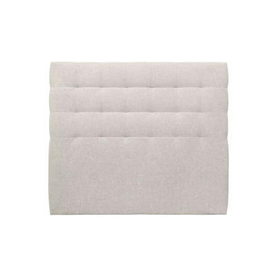 Tête de lit 135 cm Capitonnée - Tissu Toile Natté Beige Clair