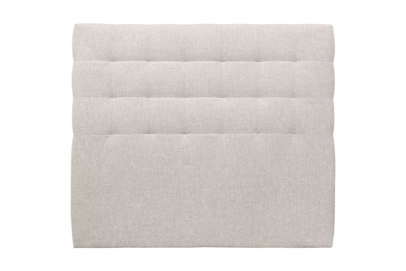 Tête de lit 135 cm Capitonnée - Tissu Toile Natté Beige Clair