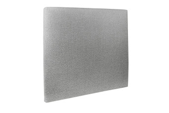 Tête de lit 135 cm Tapissée - Tissu Bouclette Gris