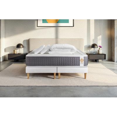 Ensemble Matelas Sommier 180x200 cm - 2 Sommiers Blanc - Vingt-Six