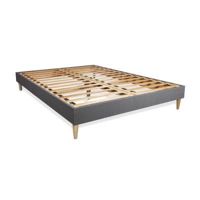 Ensemble Matelas Sommier 180x200 cm - Sommier Gris (en kit) - Trente