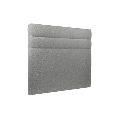 Tête de lit 140 cm Lignes - Tissu Bouclette Gris