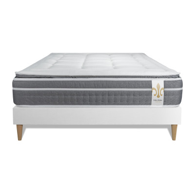 Ensemble Matelas Sommier 160x200 cm - Sommier Blanc (déjà monté) - Trente PLUS