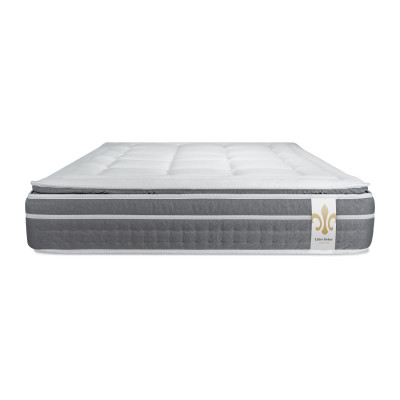 Pack lit complet 180x200 cm - Matelas + 2 Sommiers Gris + 2 oreillers + Couette - Trente PLUS