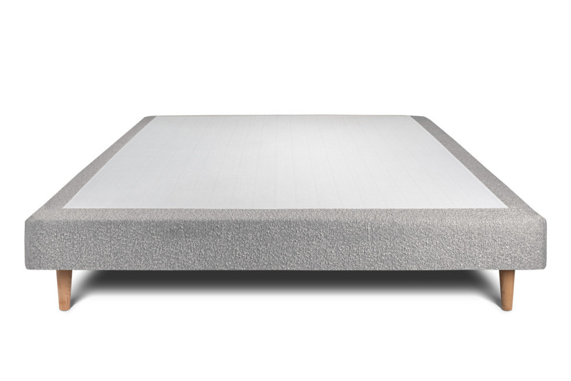 Sommier Tapissier 140x190 cm - H29 cm - Bouclette - Gris