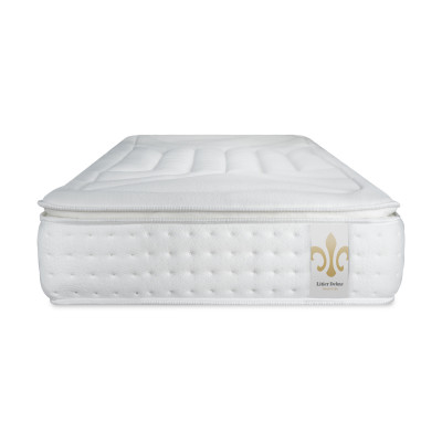 Ensemble Matelas Sommier 90x190 cm - Sommier Gris (en kit) - Vingt-Quatre PLUS